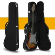 QRKD Electric Guitar Hard Case, Wooden Hard-Shell Protective Carrying Case for KST/TL Model 39-Inch Electric Guitar with Lock Latch Padding, Black
